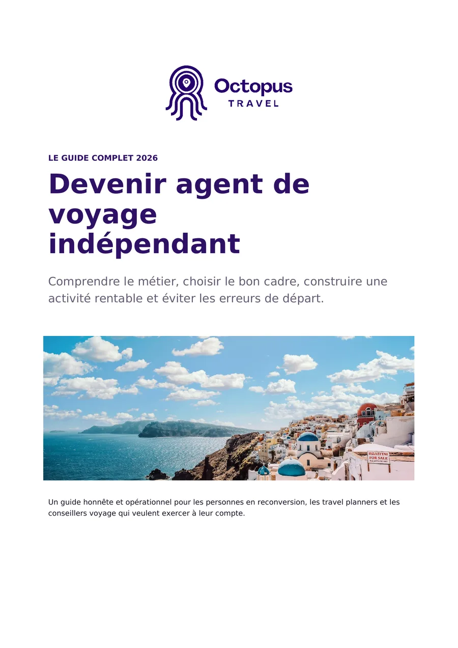 Couverture du guide Devenir agent de voyage indépendant